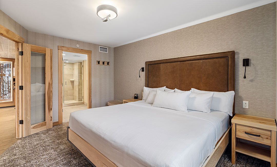 One-bedroom-king Bedroom with king size bed